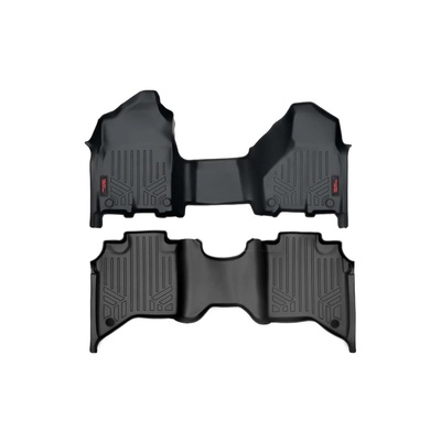 Rough Country Front and Rear Floor Mats (Black) - M-31430